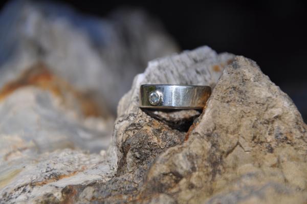 Aquamarine Birthstone Sterling Silver Octopus Ring picture