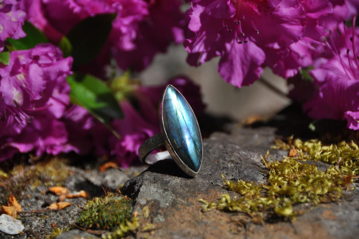 Labradorite Marquise Sterling Silver Ring picture