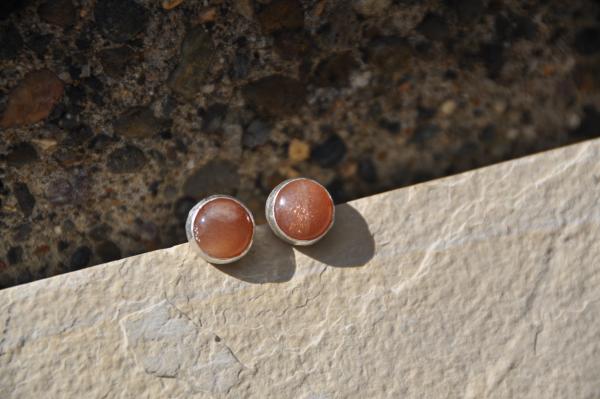 Sunstone Sterling Silver Stud Earrings picture