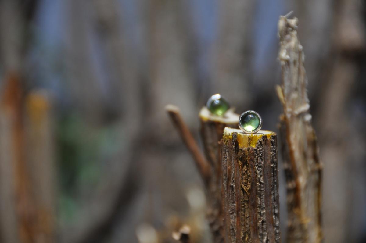 Peridot Sterling Silver Stud Earrings picture