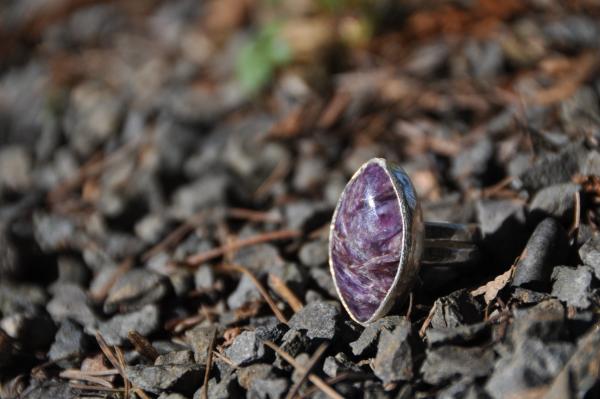 Charoite Marquise Sterling Silver Ring picture