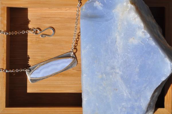 Chalcedony Marquise Sterling Silver Pendant picture