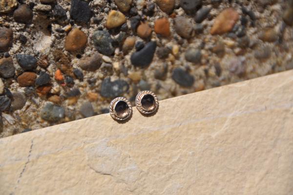 Smoky Quartz Sterling Silver Stud Earrings picture