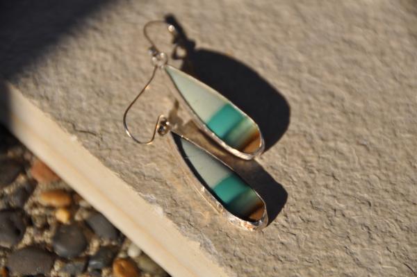 Opal Teardrop Sterling Silver Earrings picture