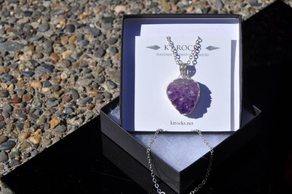 Amethyst Druzy Sterling Silver Pendant picture