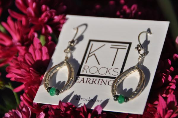 Emerald and Fine Silver Earrings picture