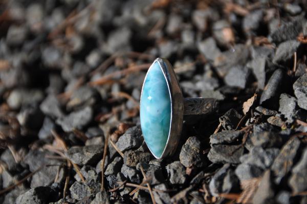 Larimar Marquise Sterling Silver Ring picture