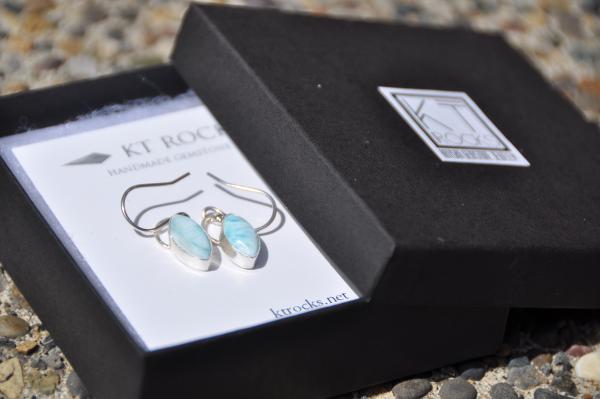 Larimar Marquise Sterling Silver Earrings picture