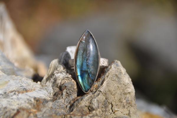 Labradorite Marquise Sterling Silver Ring picture