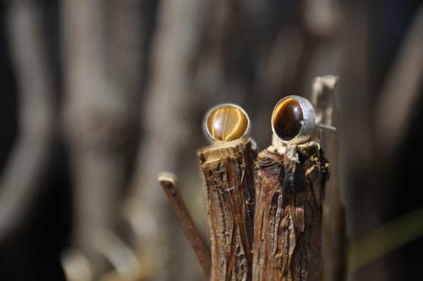 Tiger Eye Stud Earrings picture