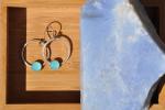 Chalcedony Sterling Silver Loop Earrings