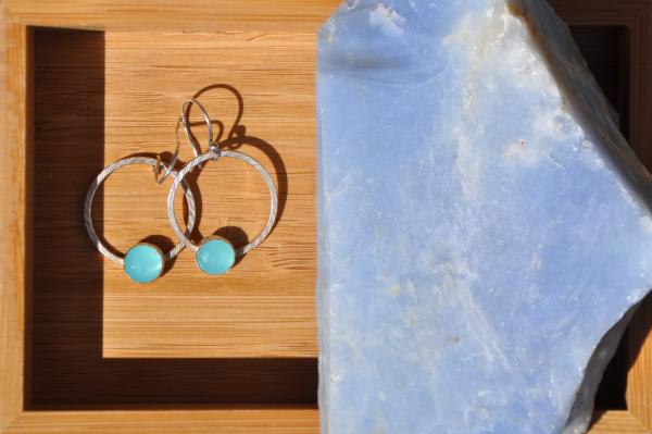 Chalcedony Sterling Silver Loop Earrings