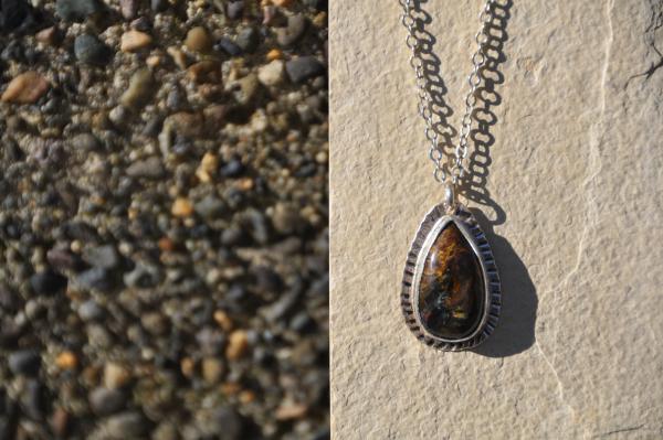 Pietersite Teardrop Pendant Necklace picture