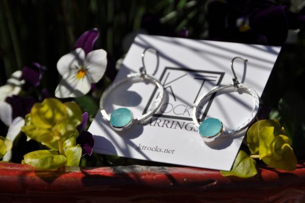 Chalcedony Sterling Silver Loop Earrings picture