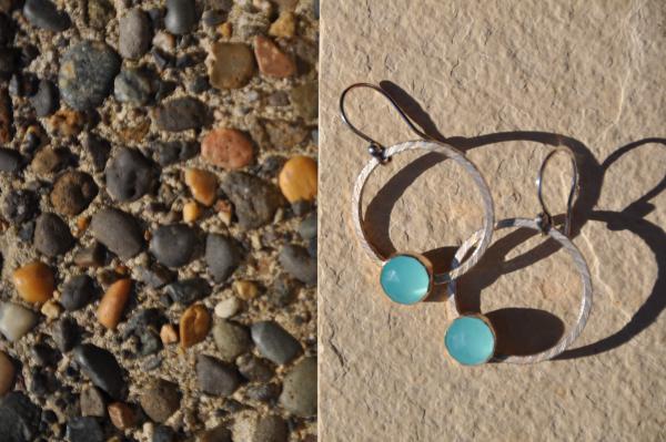 Chalcedony Sterling Silver Loop Earrings picture