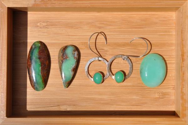 Chrysoprase Loop Earrings