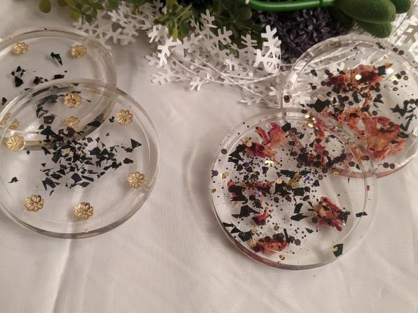 Black Foil Flake Coasters picture