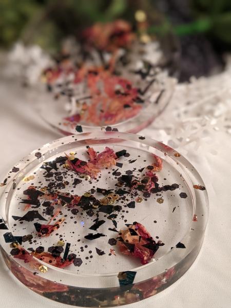 Black Foil Flake Coasters picture