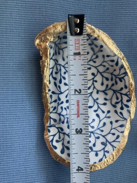 Blue Seaweed Oyster Shell Trinket Dish picture