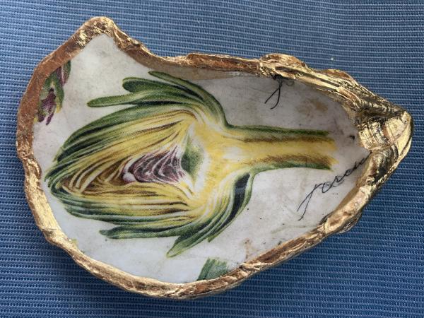 Artichoke Oyster Shell Trinket Dish picture