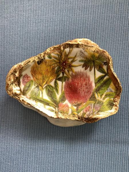 Clover Oyster Shell Trinket Dish
