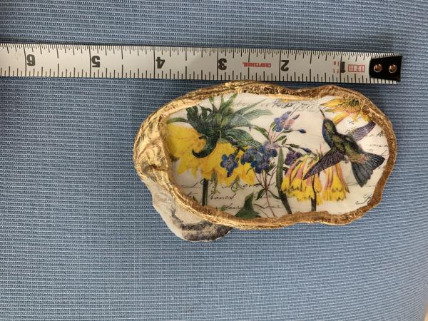 Hummingbird Oyster Shell Trinket Dish picture