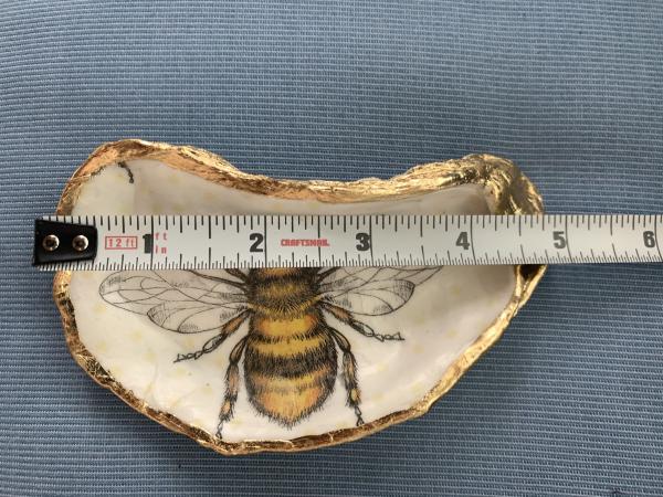 Bee Oyster Shell Trinket Dish picture