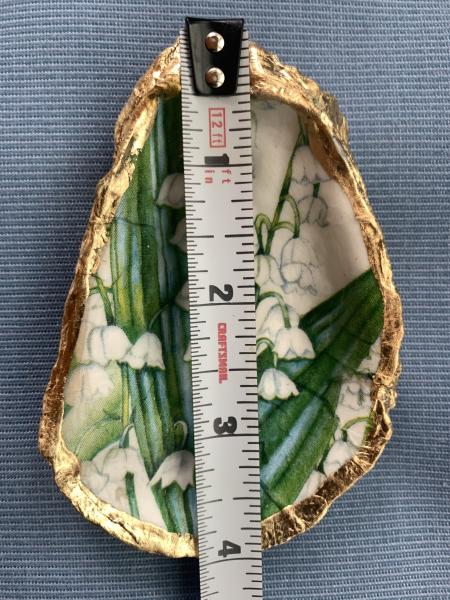 Lily of the Valley Oyster Shell Trinket Dish picture