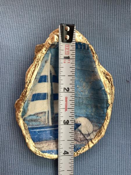 Sailboat Oyster Shell Trinket Dish picture