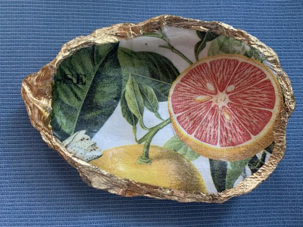 Grapefruit Oyster Shell Trinket Dish picture