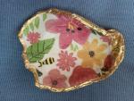 Pastel Patterned Oyster Shell Trinket Dish