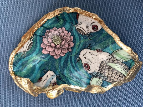 Coy Pond Oyster Shell Trinket Dish picture