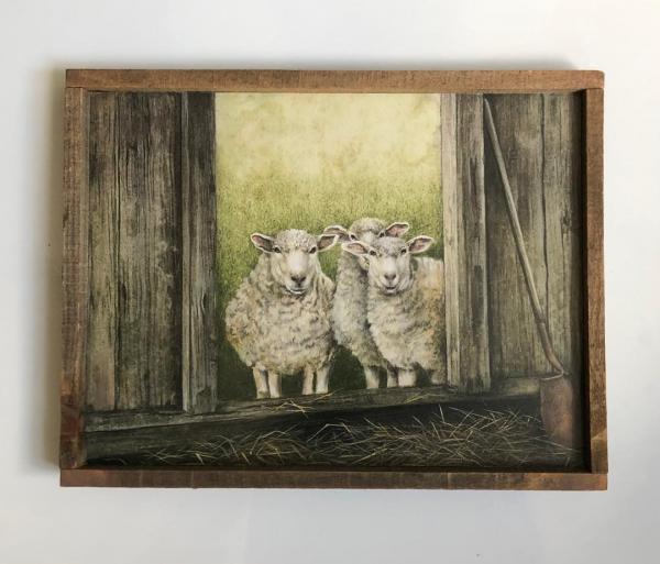 Lath Frame / Sheep with Barn picture