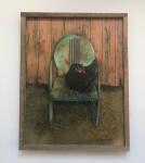 Lath Frame / Chair with Hen