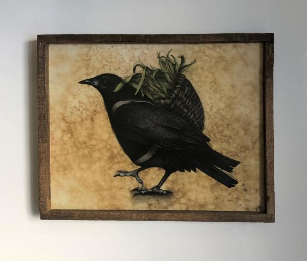 Lath Frame / Crow with Basket