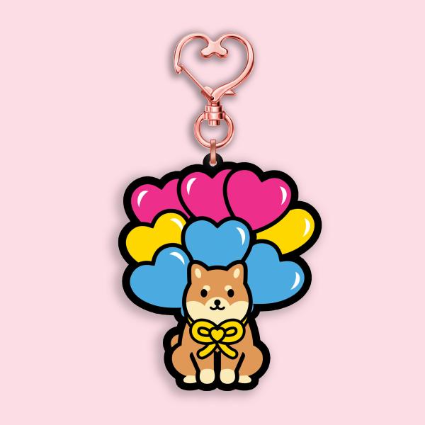 Pansexual Shiba Keychain Charm picture