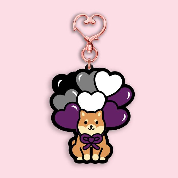 Asexual Shiba Keychain Charm picture