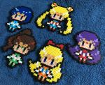 Sailor Moon Perler Figure Hama Bead Figures Mars Mercury Jupiter Venus