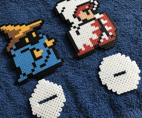 Final Fantasy Perler Black / White Mage Hama 8 bit Figures picture