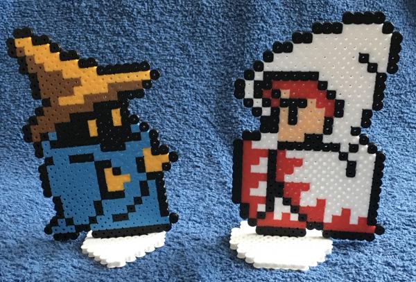 Final Fantasy Perler Black / White Mage Hama 8 bit Figures picture