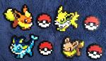 Pokemon Eeveelutions Perler Bead Standing Figures / Eevee Flareon Vaporeon Jolteon