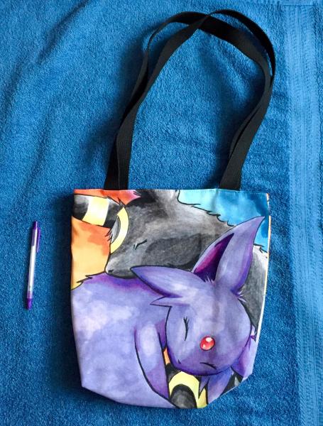 Espeon Umbreon Tote Bag / Pokemon Purse / Cat / Fox Accessory Gift picture