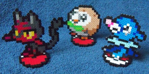 Pokemon Litten Rowlet Poppilo Bead Figure picture