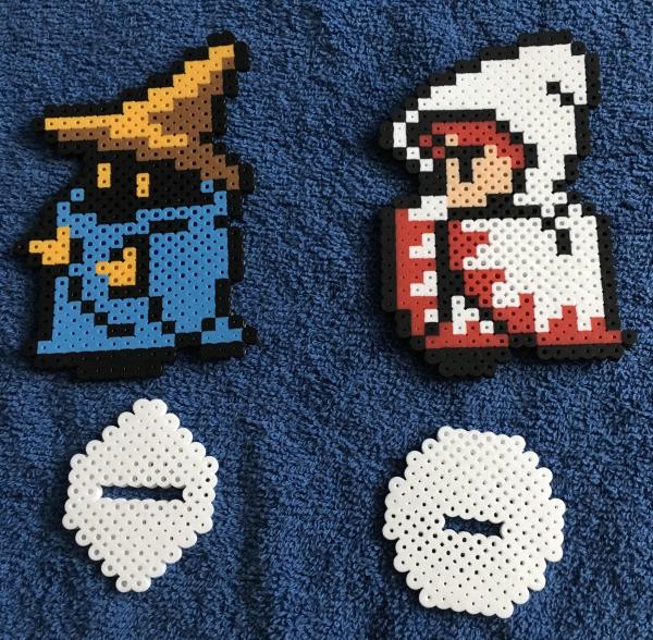 Final Fantasy Perler Black / White Mage Hama 8 bit Figures picture