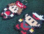 Pokemon Trainer Keychain Perler Brendan and May Ruby and Sapphire Hama Bead