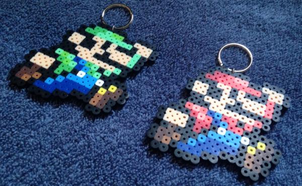 Mario and Luigi Keychain