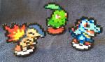 Pokemon Perler Chikorita Totodile Cyndaquil Hama Bead Figure