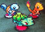 Pokemon Bead Figure Charmander Squirtle Bulbasaur