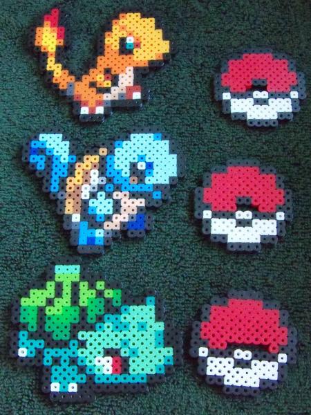 Pokemon Bead Figure Charmander Squirtle Bulbasaur picture