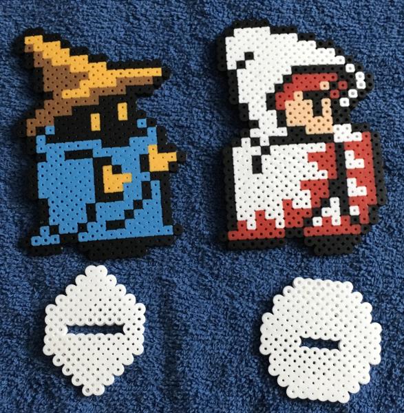 Final Fantasy Perler Black / White Mage Hama 8 bit Figures picture